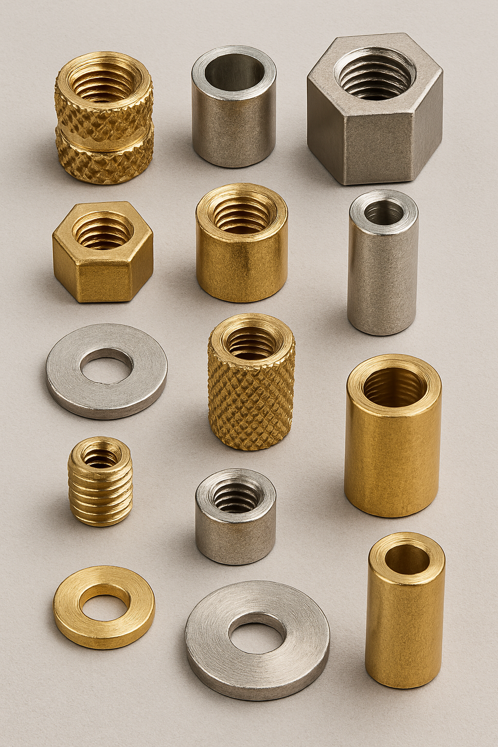 Brass Inserts, Spacers, and Washers